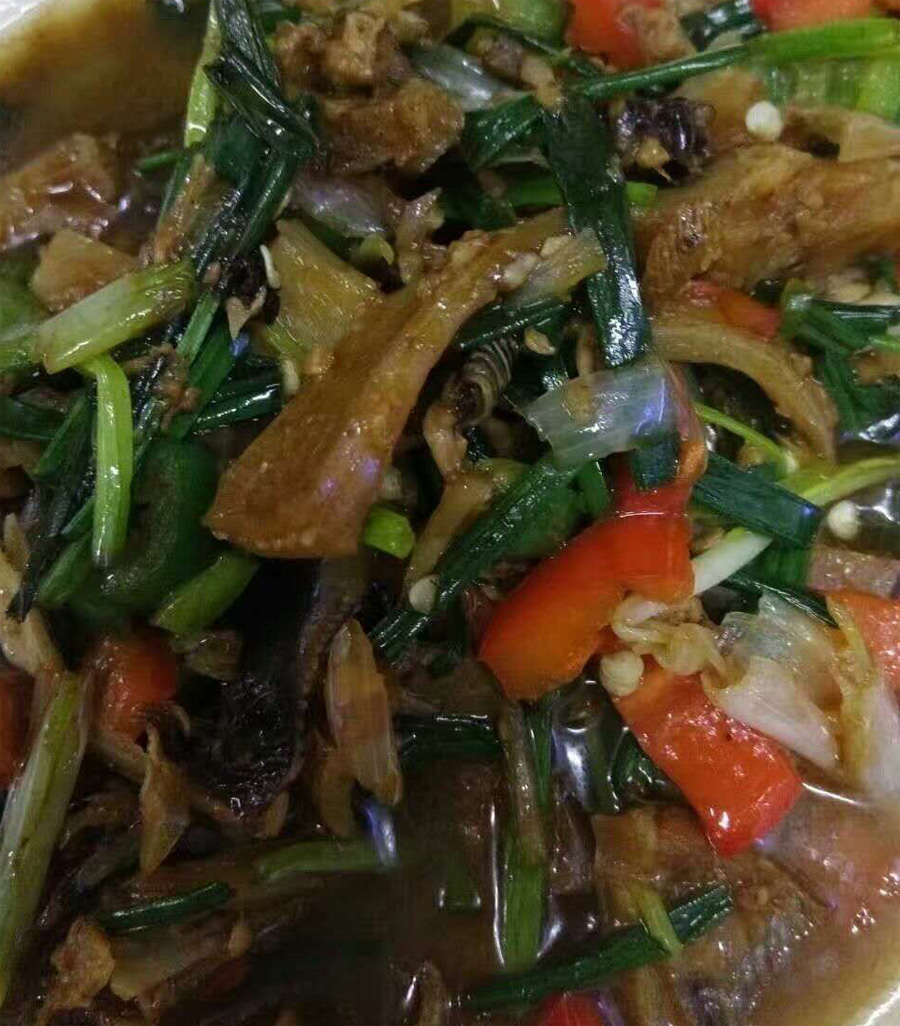 广丰皮鱼炒辣椒