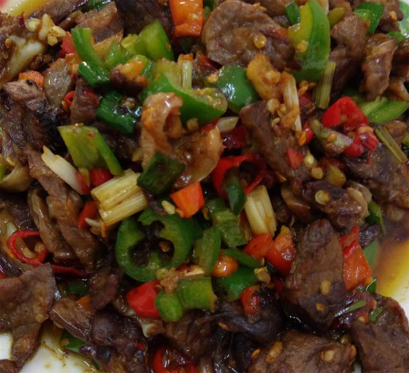 广丰猪肺炒辣椒，江西上饶广丰美食